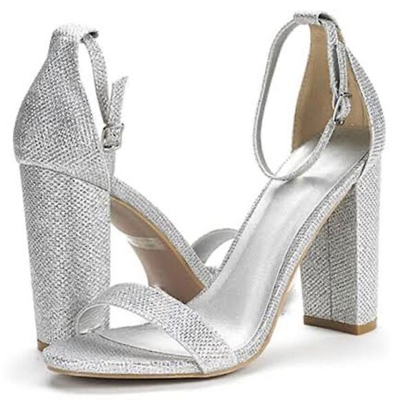 Worthington Silver Sparkling High Heels - Picture 1 of 10